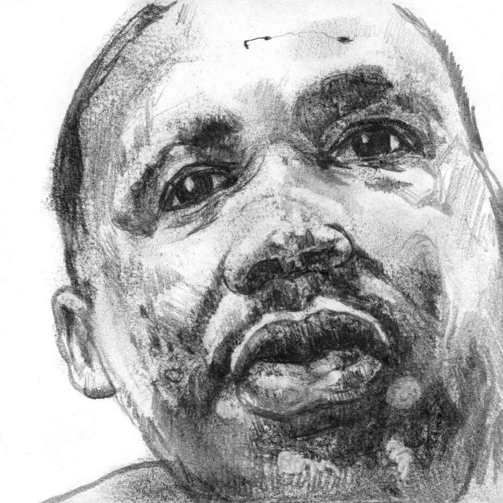 Original graphite portrait of Martin Luther King Jr.