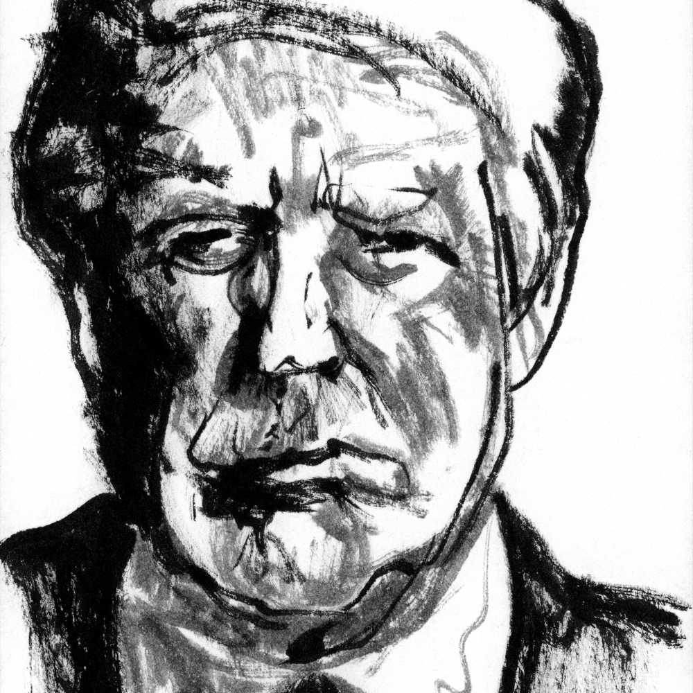 Original wild-ink portrait of Donald Trump