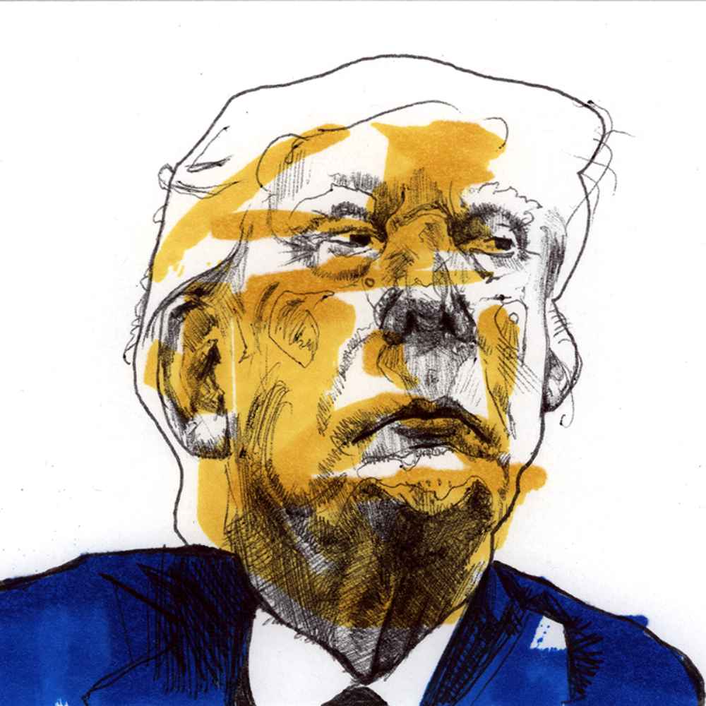 Donald Trump | 4x6 | Original Marker & Ink Drawing (47 Series V)