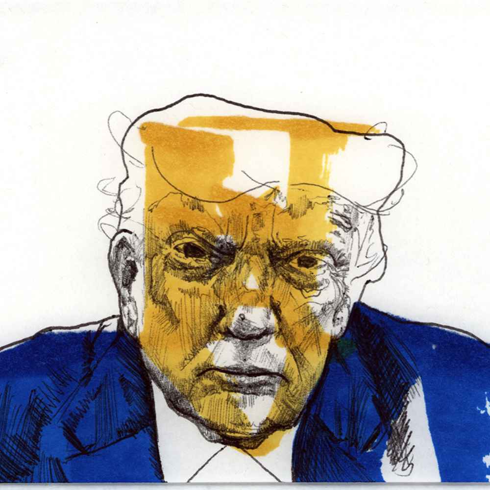 Donald Trump | 4x6 | Original Marker & Ink Drawing (47 Series VI)