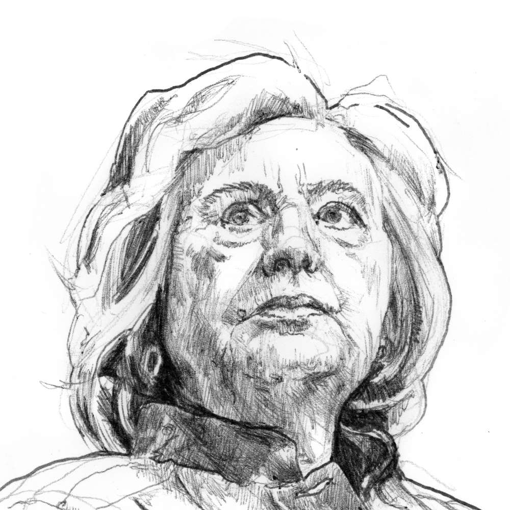 Hillary Clinton | 4x6 | Original Pen & Ink Drawing