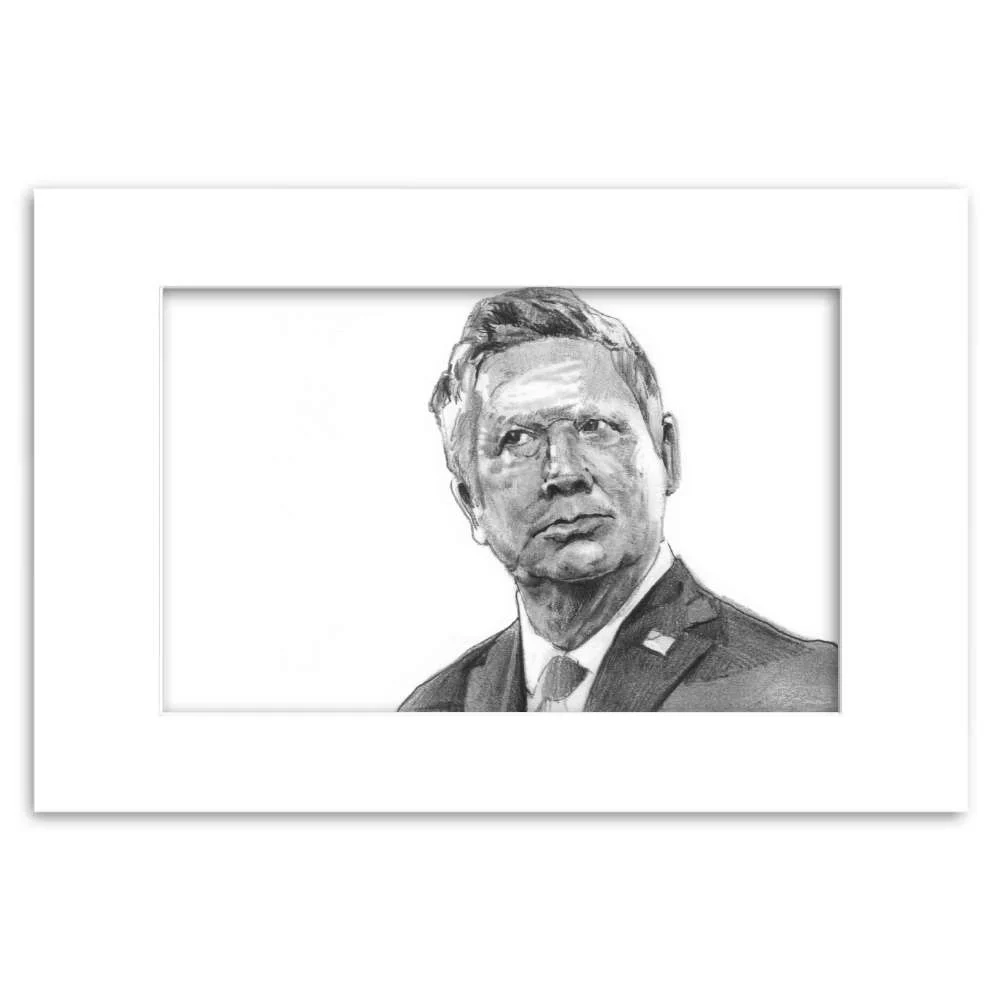 John Kasich | 4x6 | Original Graphite Drawing