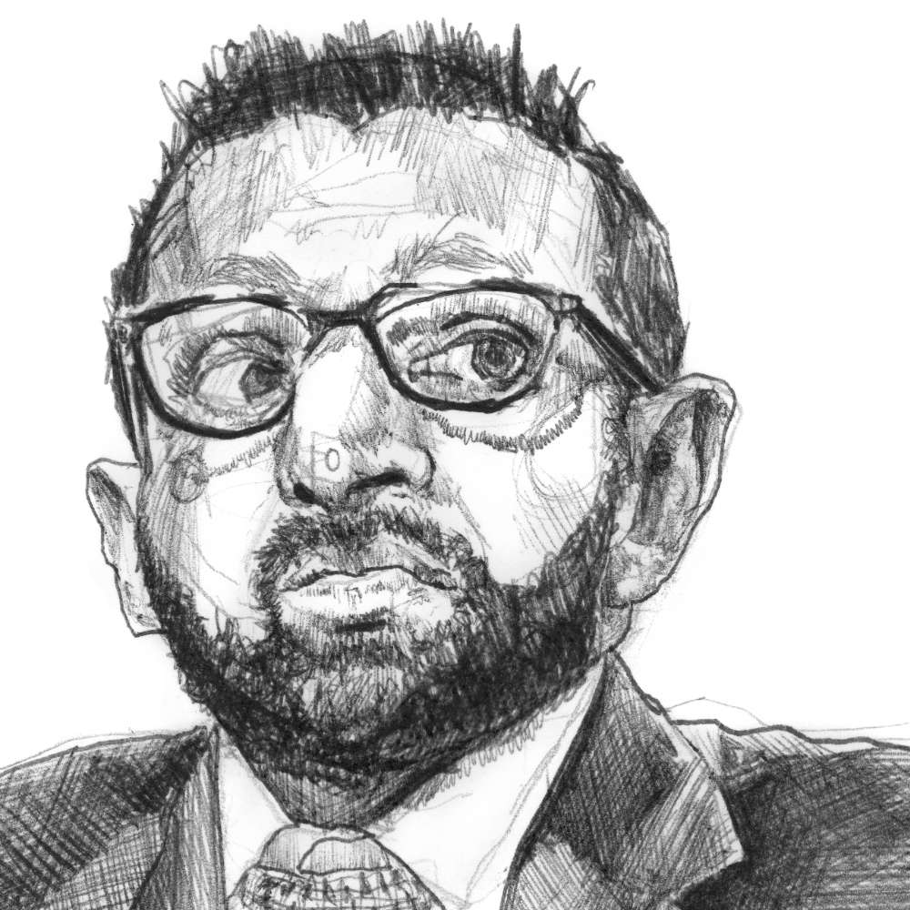 Kash Patel | 4x6 | Original Ink Drawing
