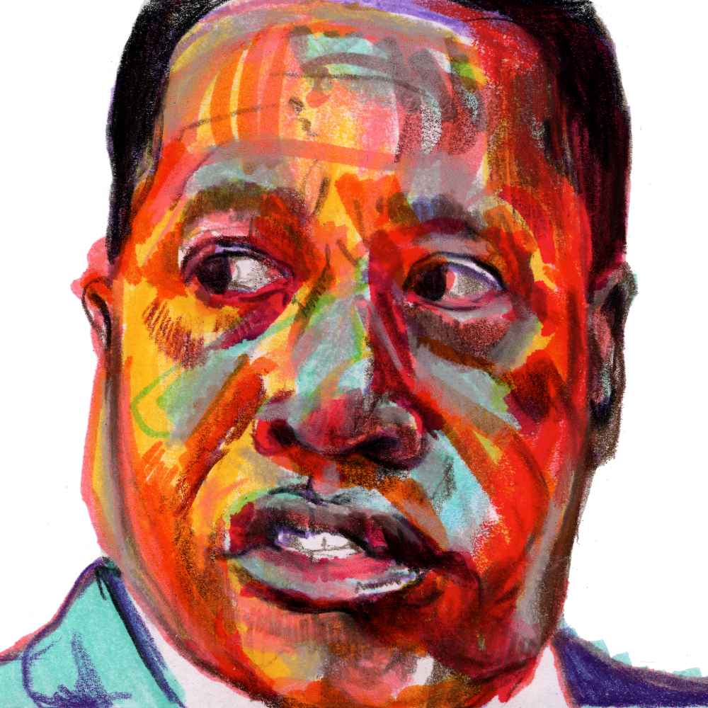 Larry Elder | 4x6 | Original Mixed Media Portrait