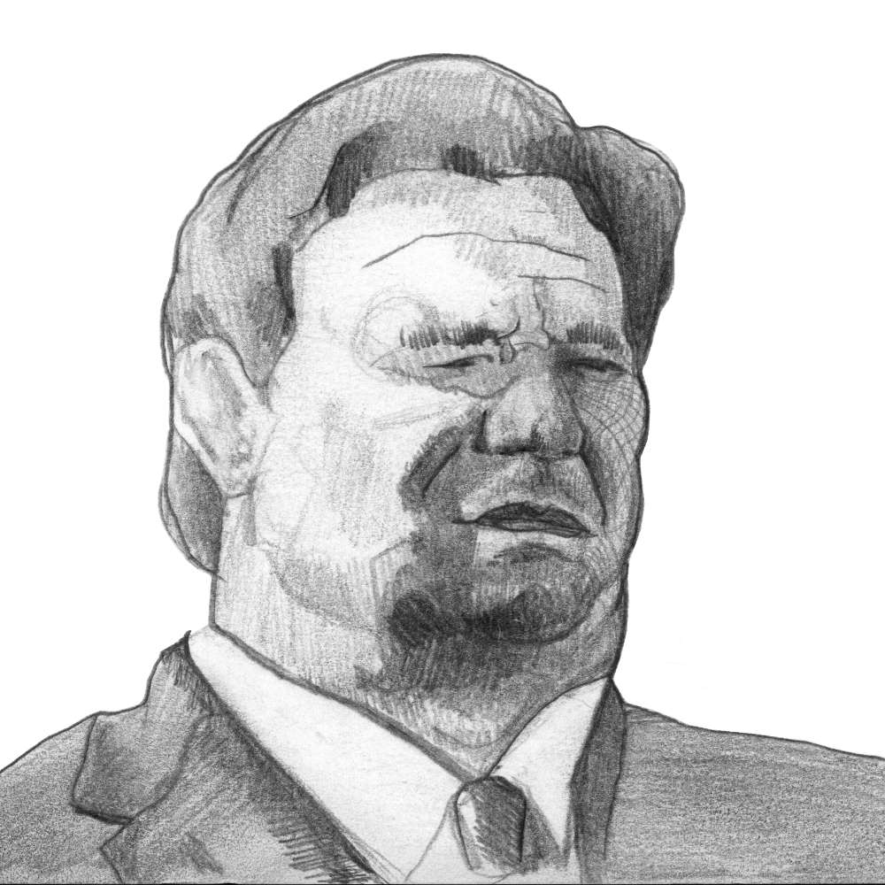 Ron Desantis | 4x6 | Original Graphite Drawing