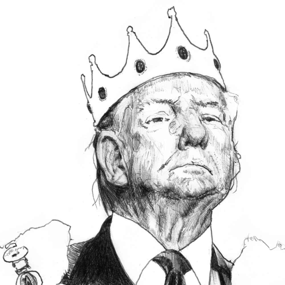 "The Crowned" Donald Trump | 8x10 | Original Ink Drawing